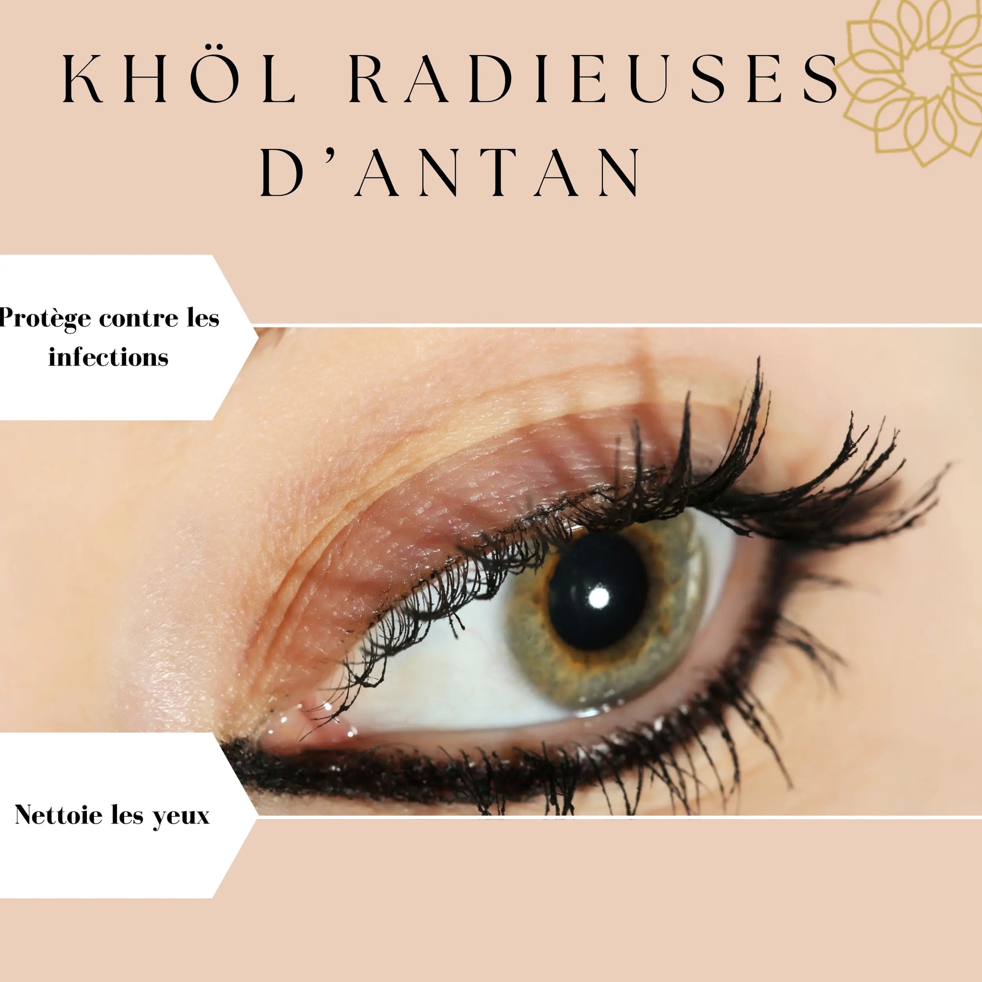 khôl 100% naturel 7g et son  applicateur en bois naturel RADIEUSES
