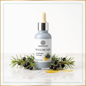 Huile de cade 30ml, soin antiseptique naturel, flacon pipette argentée, pour cheveux et jardin