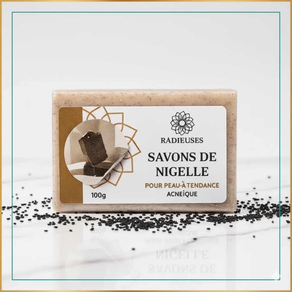 Savon à la Nigelle – Purifiant Naturel pour Peaux acnéiques