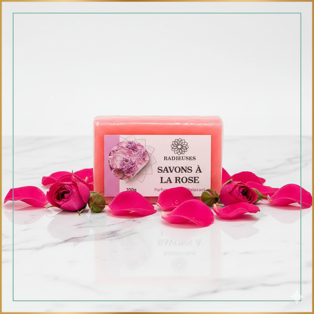 Savon radieuses a la rose de damas
