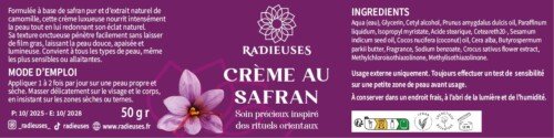 ettiquette crème safran