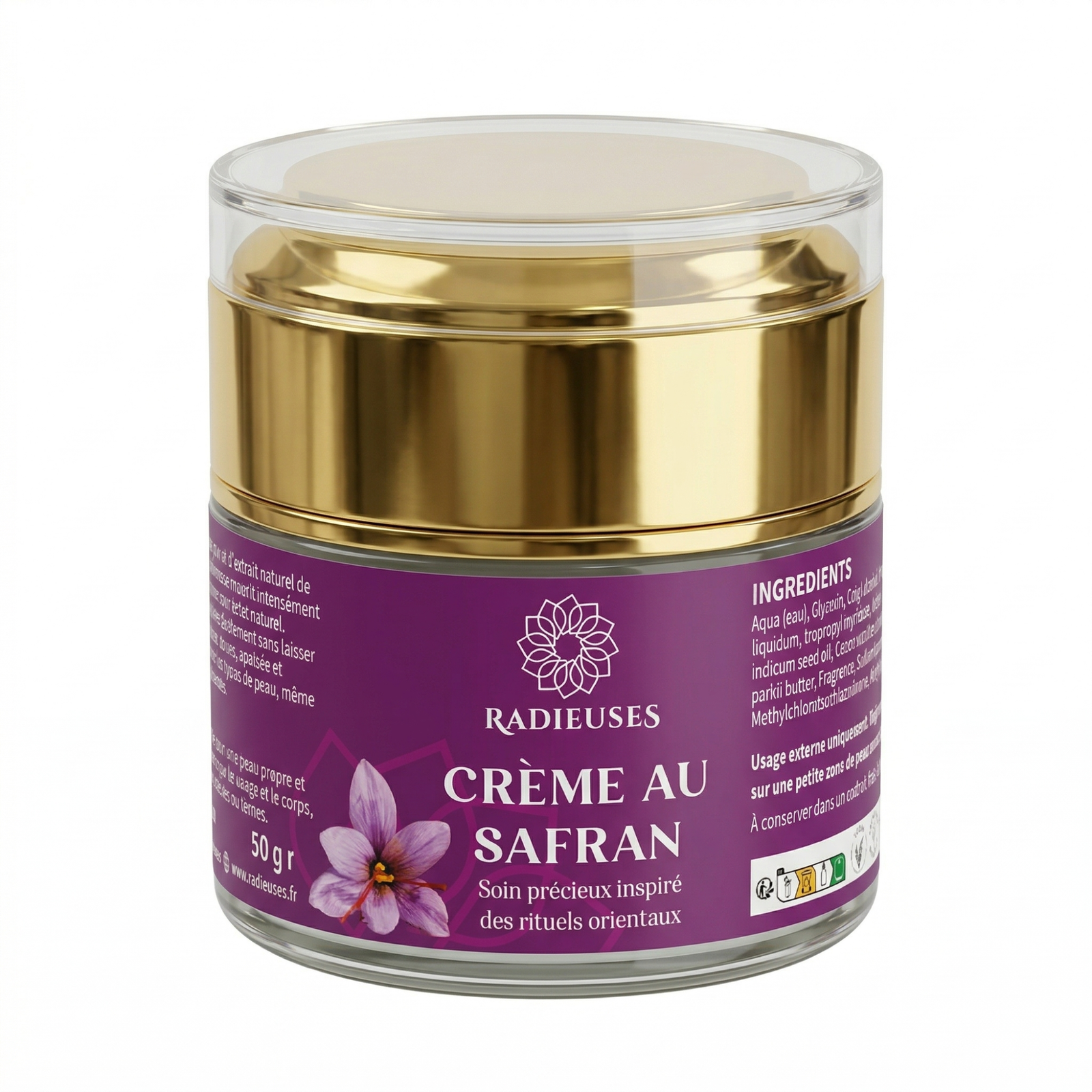 Précieuses Crème éclat au  safran et camoumille -Radieuses -50g