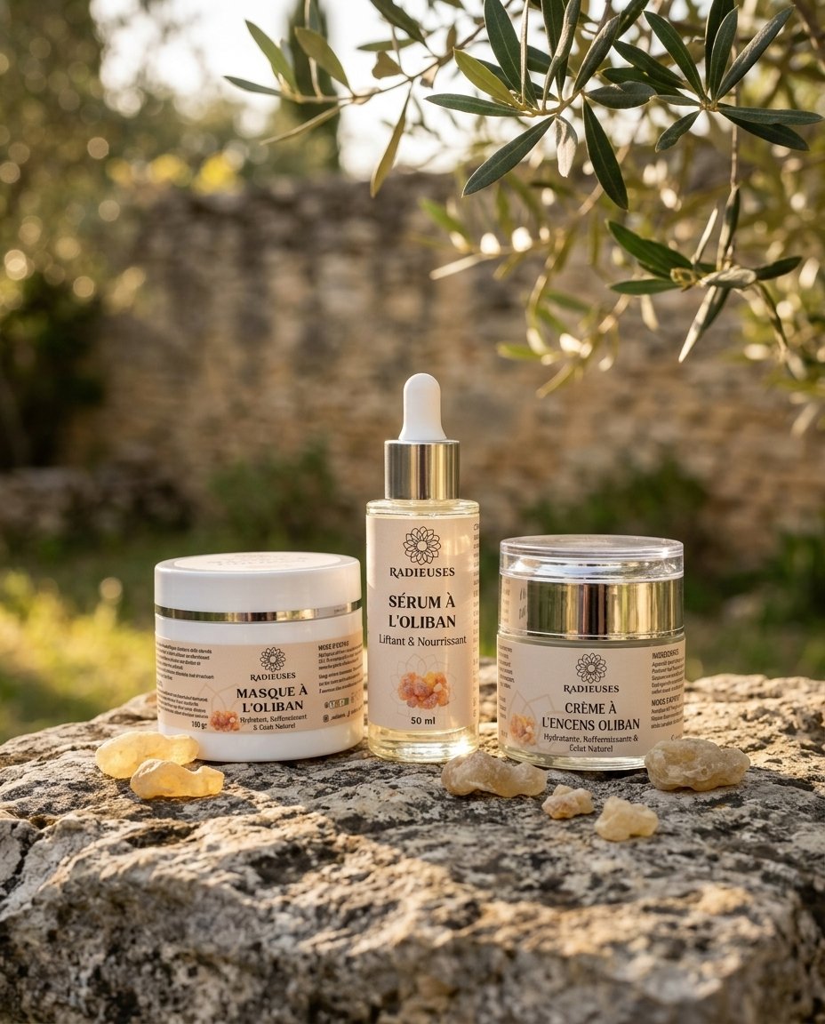Texture soyeuse et précieuse du sérum à l'oliban anti-âge