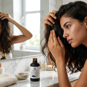 Soin des cheveux à l'huile de nigelle