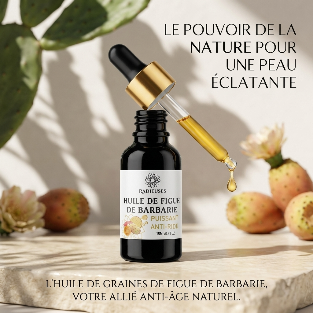 Goutte d'huile de pépins de figue de barbarie pure