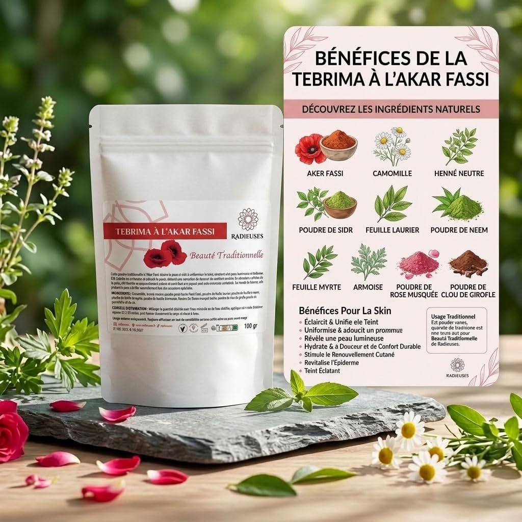 Bienfaits et ingrédients naturels de la tabrima Akar El Fassi (tebrima)