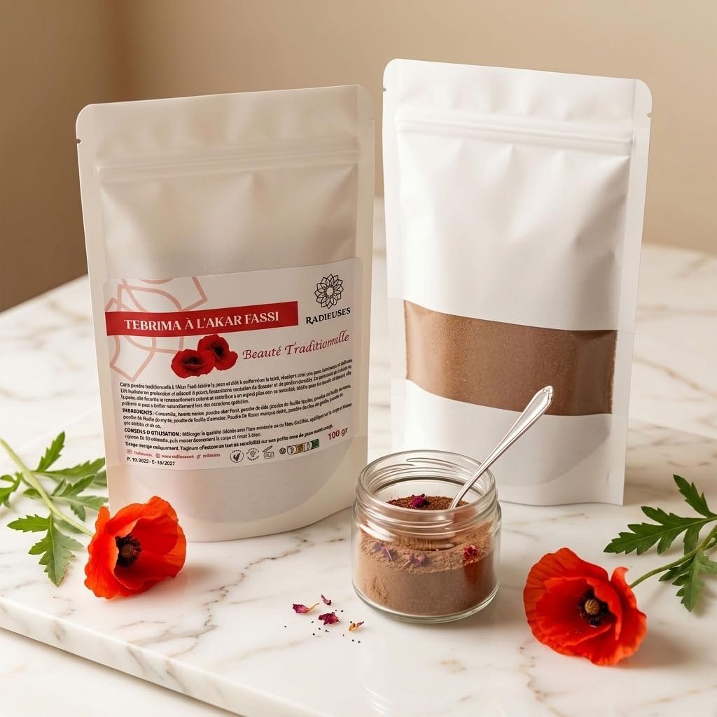 Poudre de tabrima à l’Akar El Fassi et pétales de coquelicot