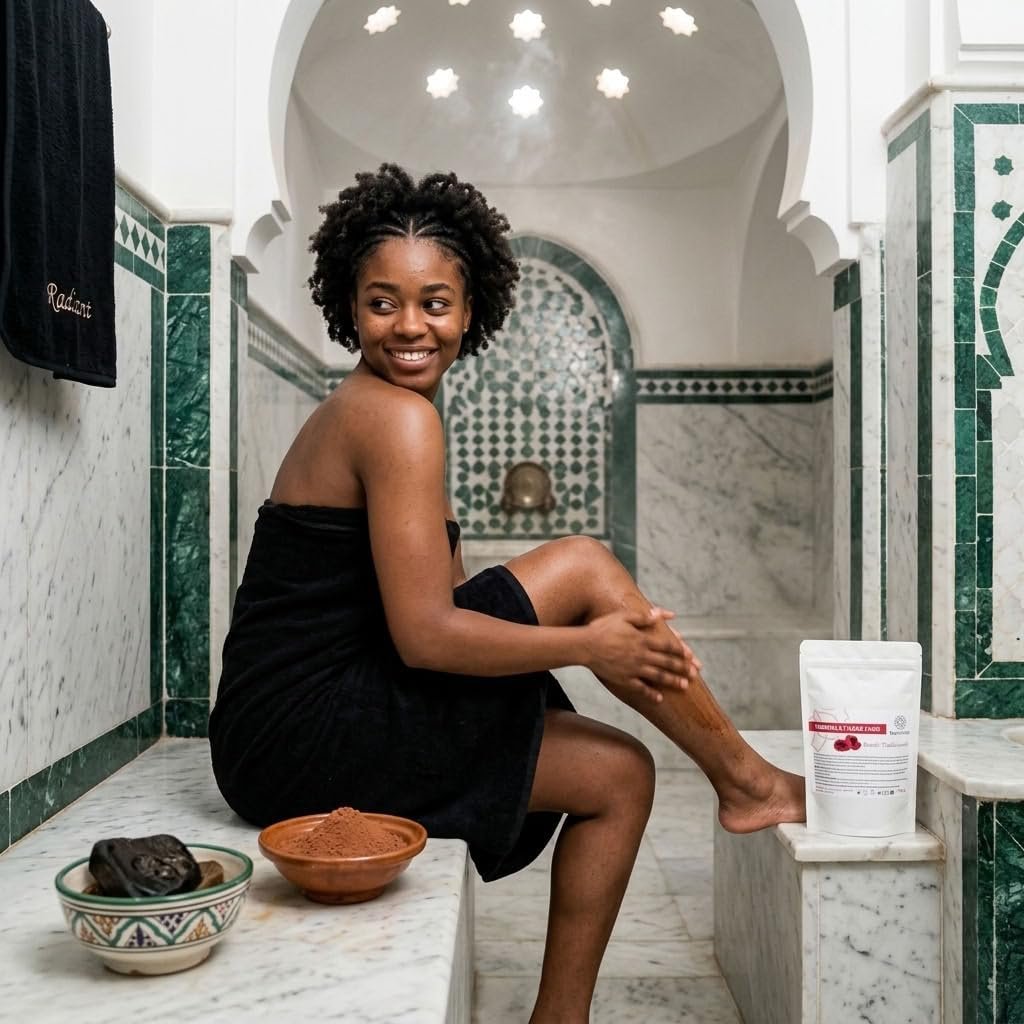 Rituel hammam marocain avec la tabrima Akar El Fassi Radieuses